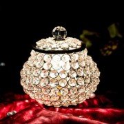 Adriana Silver Crystal Shade Table Lamp With Metal Base