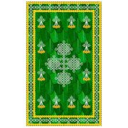 vaidhika- Banana Leaf with Muggu and Flower hanging Backdrop - M 50- Backdrop for Decoration Purposes - Backdrop for Pooja Decoration Purposes (5x8 ft)