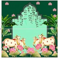 zeonely-mart-background-decorations-clothss-laxmi-backdrop-for-pooja-pichwai-backdrop-cloth-for-decoration-dark-green-backdrop-four-cow-pink-lotus-flo