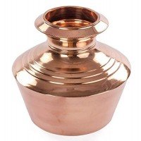 Copper Pooja Kudam pot|vessel 8 L (Brown)