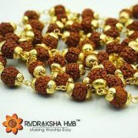 Rudraksh Mala 7MM With Gold Plated Cap