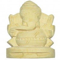 White Ekka Ganapathi - Swetharka Ganesh - Jilledu Ganapathi - Vallampuri Vinayakar - Right Trunk Ganesh (Wood)